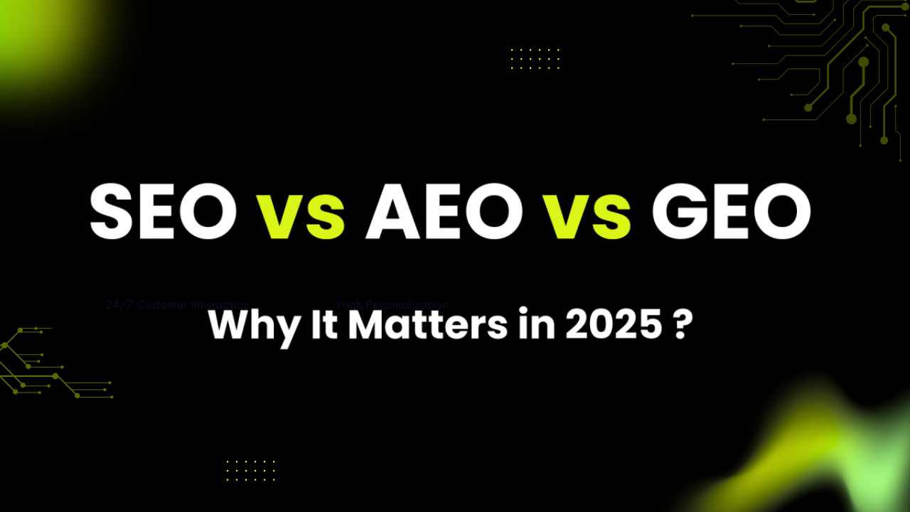 AEO vs SEO vs GEO: Key Differences & Trends for AI-Powered Marketing in 2025